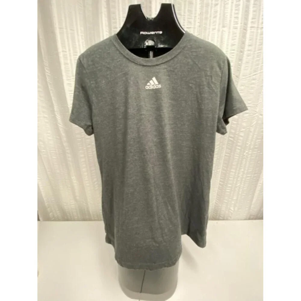 Adidas Golf T-Shirt Men's XL Gray Heather Crew Neck Athletic Casual Tee Logo